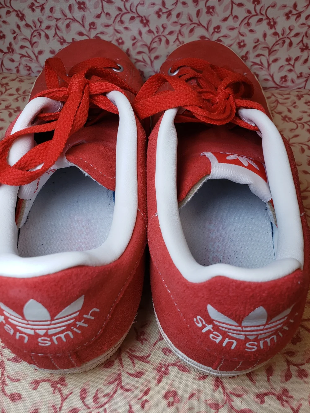 Adidas Stan Smith Red Suede Low-Top Sneakers